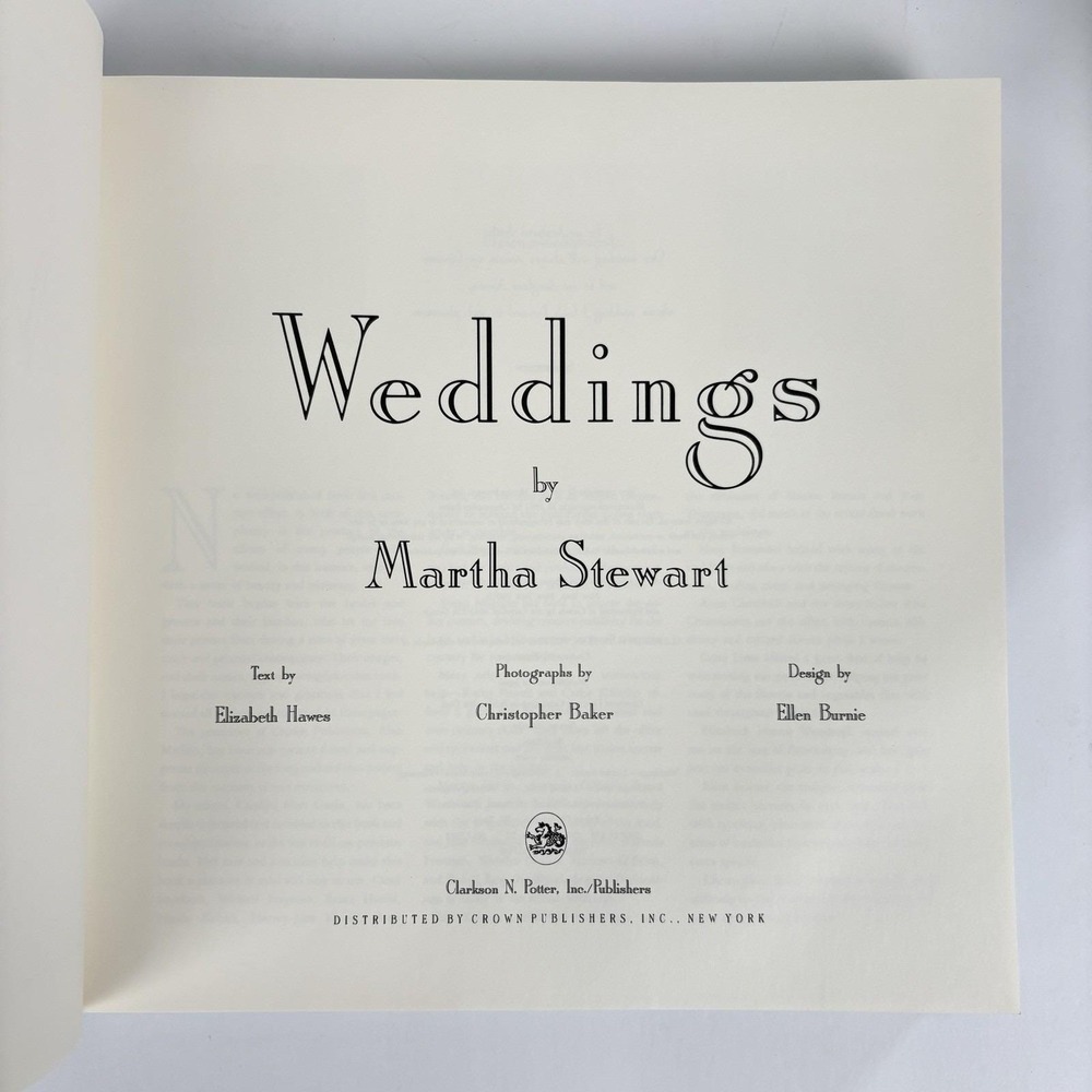 Vintage 1987 Martha Stewart Weddings Hardcover First Edition Bridal Book Gift - Picture 3 of 6